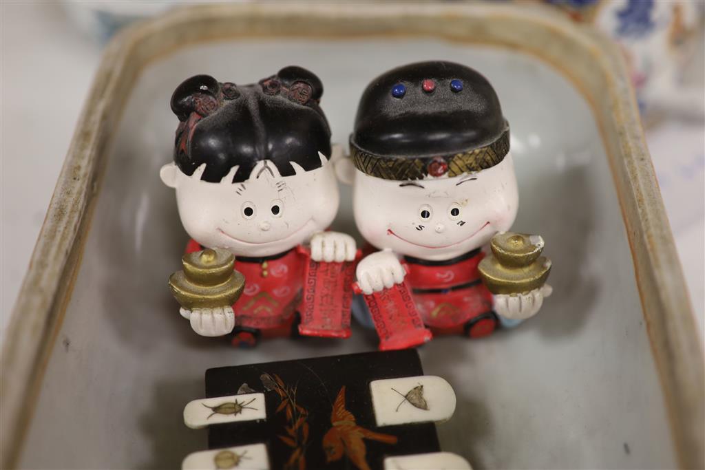 Eight items of Chinese and Japanese ceramics and works of art, tallest 24cm